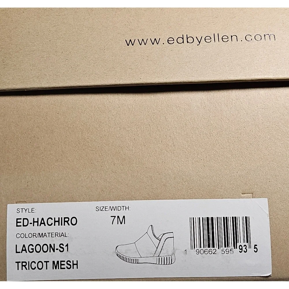 ED by Ellen DeGeneres Hachiro‎ Lagoon Blue Mesh Slip On Sneakers Womens 7M New